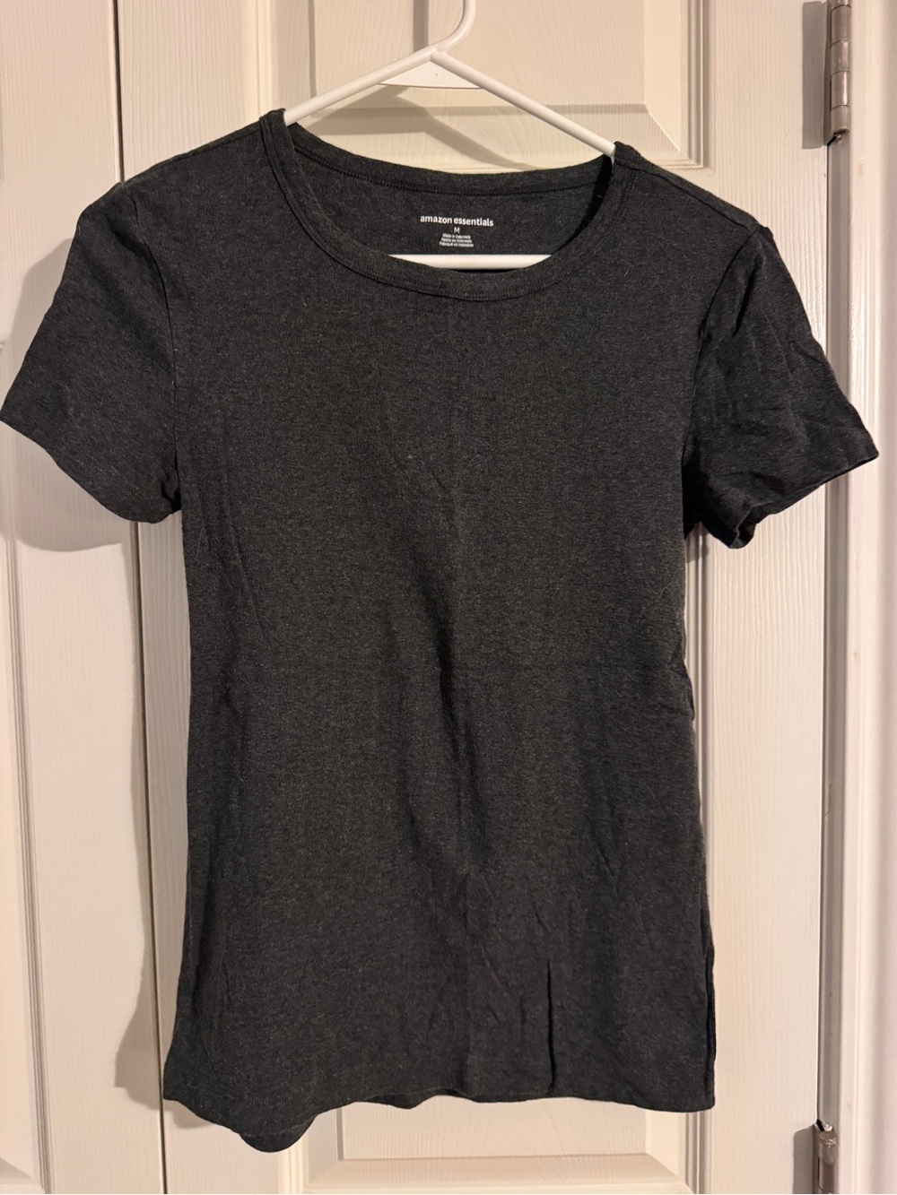 Amazon Essentials Women's Short Sleeve Crewneck Tee - Dark Charcoal
